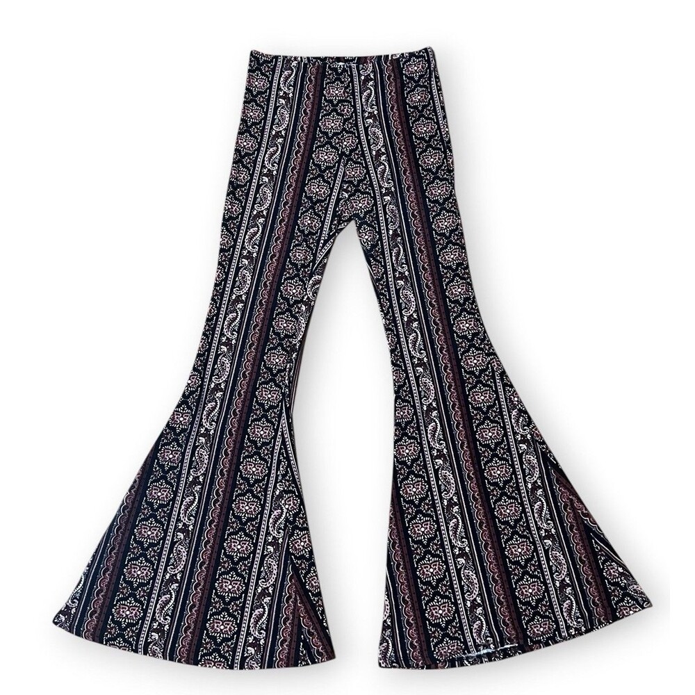 ktk Boho Indie Print Ultra Flare Yoga Pants Butter Soft Stretch Ladies Medium
